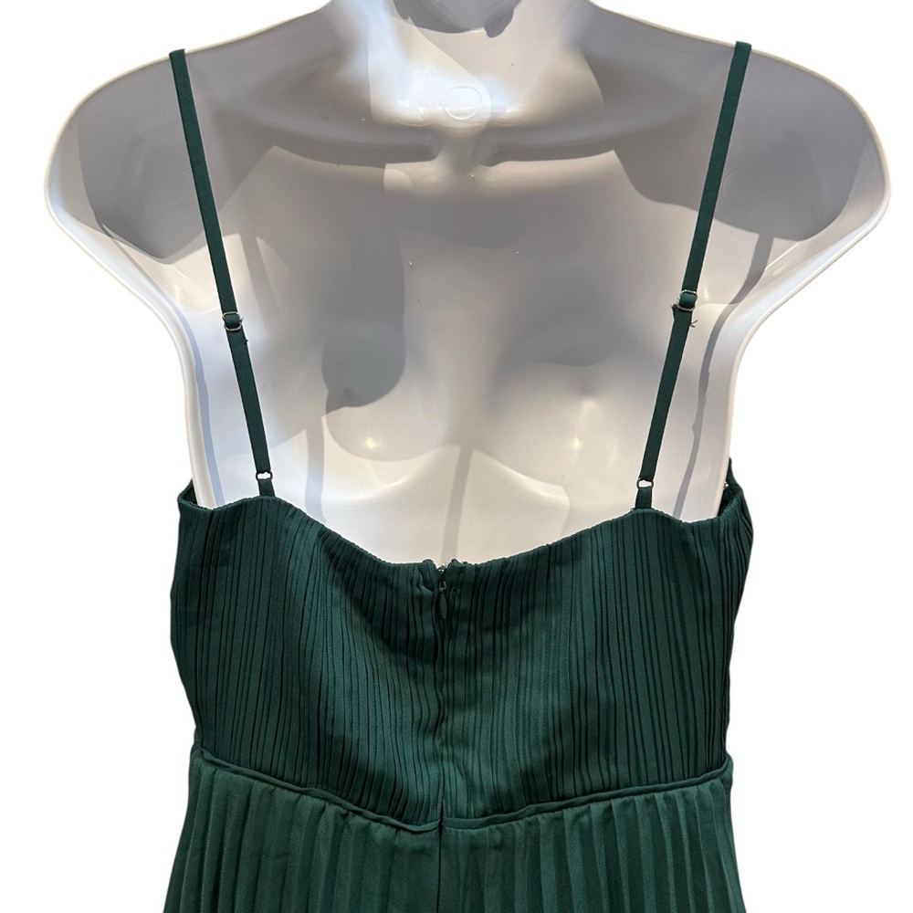 Lulus Cascading Crush Emerald Green Tiered Bustier Midi Dress Medium New - Picture 12 of 16